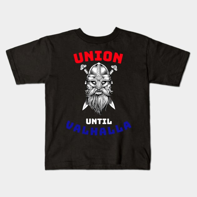 Viking Union Until Valhalla RWB Kids T-Shirt by Teamster Life